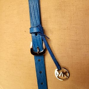 Michael Kors Blue leather belt